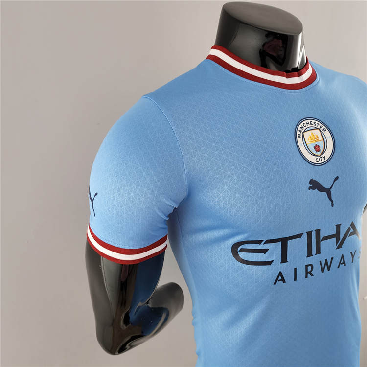 Manchester City 22/23 Home Blue Soccer Jersey Football Shirt (Authentic Version) - Click Image to Close